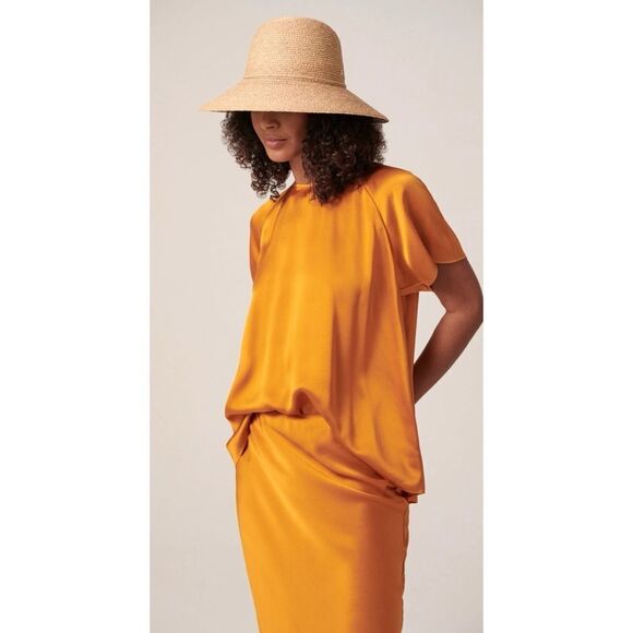 Helen Kaminski Australia Delphina Raffia Hat in Nougat - Picture 1 of 12